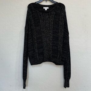 New Girls Harper Canyon black sparkle holiday sweater size XL